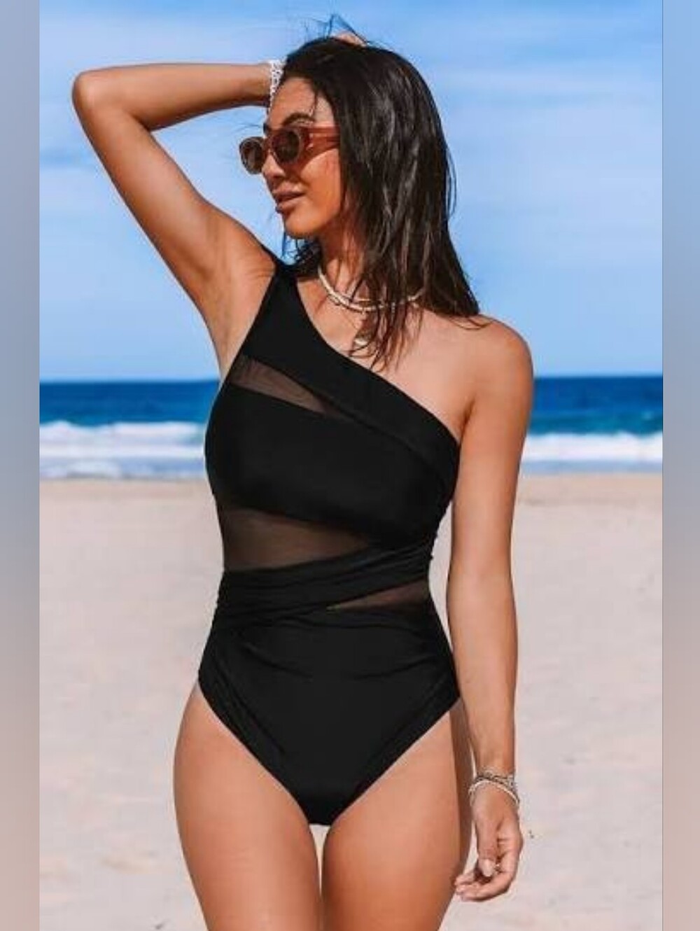 One Shoulder Ruched Tummy Control One Piece Swimsuit 💥 BRAND NEW 💥